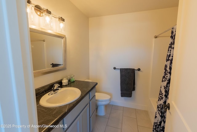 1149 E 17th St, Rifle, CO 81650 - full bath featuring vanity, tile patterned flooring, and shower / tub combo with curtain