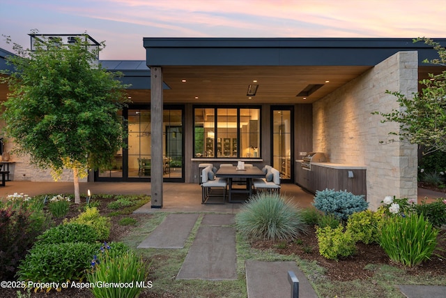 33 St Finnbar Farm Rd, Carbondale, CO 81623 - view of patio / terrace featuring exterior kitchen