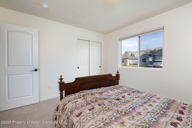 165 Harris Ln, Parachute, CO 81635 - carpeted bedroom featuring a closet and baseboards