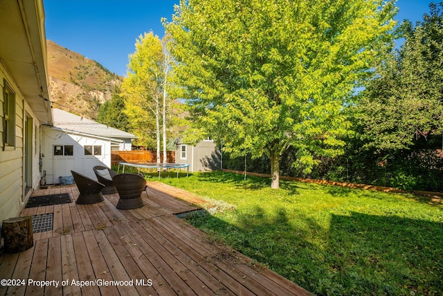 341 Park Dr, Glenwood Springs, CO 81601 - deck with a trampoline and a mountain view