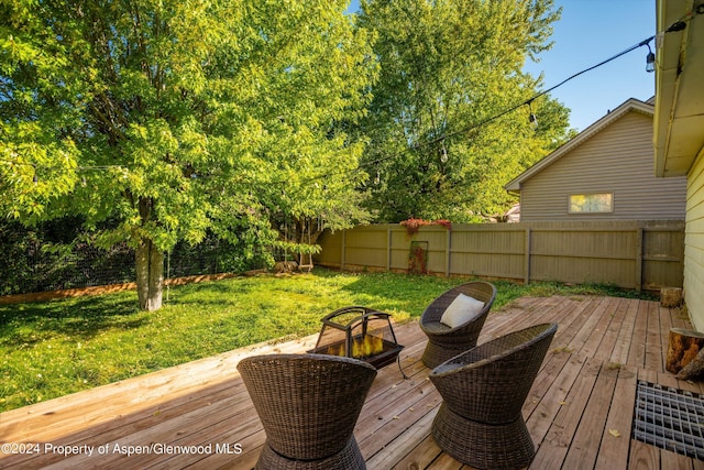 341 Park Dr, Glenwood Springs, CO 81601 - deck featuring a fenced backyard
