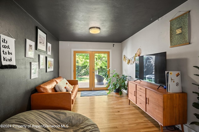 341 Park Dr, Glenwood Springs, CO 81601 - living area with light wood-type flooring and french doors