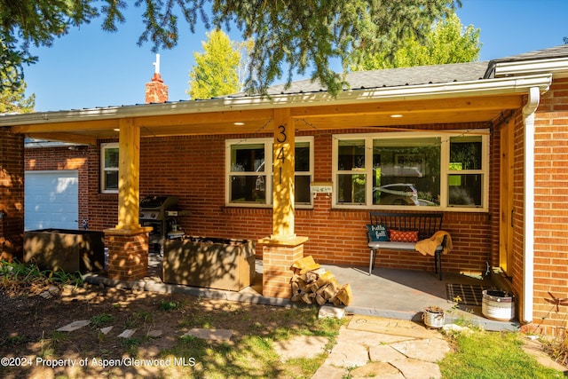 341 Park Dr, Glenwood Springs, CO 81601 - view of front facade with brick siding and a chimney