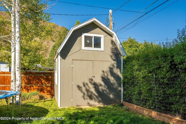 341 Park Dr, Glenwood Springs, CO 81601 - view of shed with a trampoline