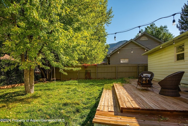 341 Park Dr, Glenwood Springs, CO 81601 - view of yard featuring a wooden deck