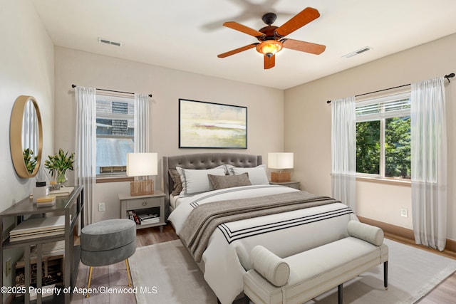 1913 Colorow Rd, Glenwood Springs, CO 81601 - bedroom with wood finished floors and ceiling fan