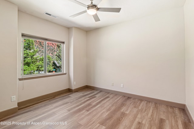 1913 Colorow Rd, Glenwood Springs, CO 81601 - spare room with light wood-style floors and ceiling fan