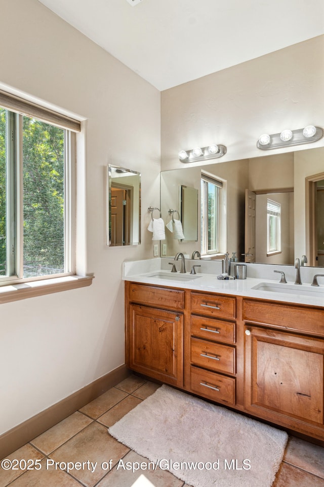 1913 Colorow Rd, Glenwood Springs, CO 81601 - bathroom with tile patterned flooring and double vanity