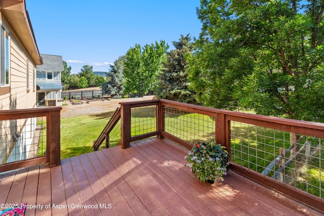 1913 Colorow Rd, Glenwood Springs, CO 81601 - wooden terrace featuring a lawn