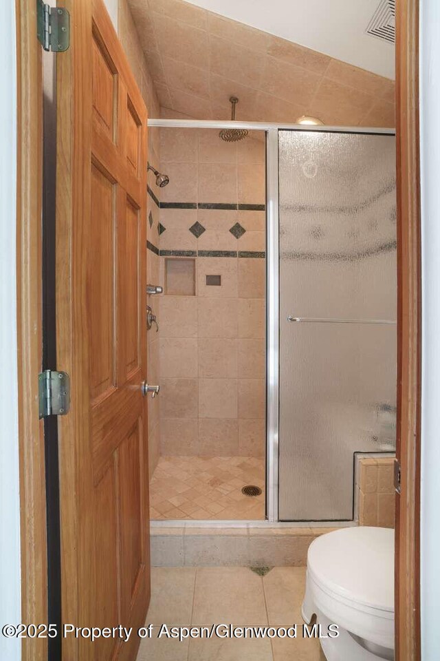 311 Sopris Cir, Basalt, CO 81621 - bathroom featuring a stall shower and tile patterned flooring