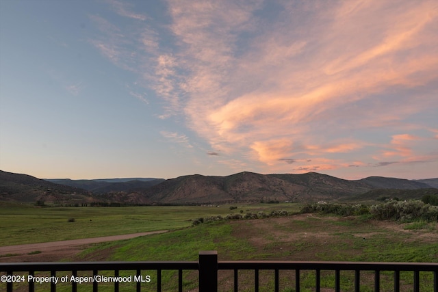 mountain view with a rural view