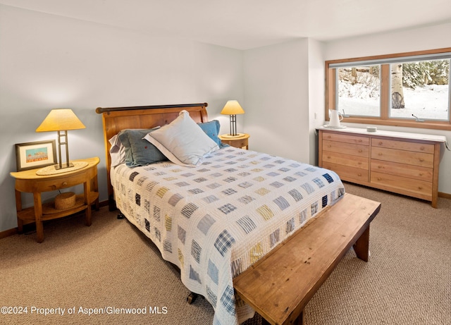 view of carpeted bedroom