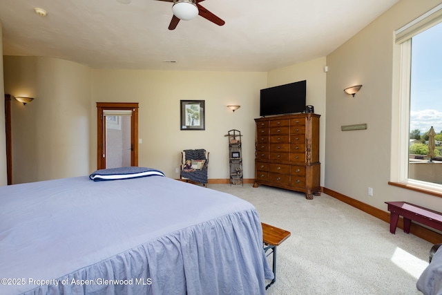 759 36 3/10 Rd, Palisade, CO 81526 - carpeted bedroom featuring baseboards and a ceiling fan