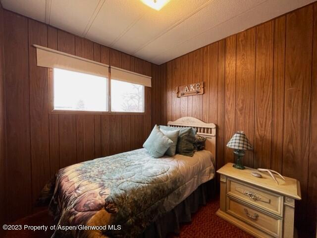 84 Veatch Ave, Maybell, CO 81640 - carpeted bedroom with wood walls