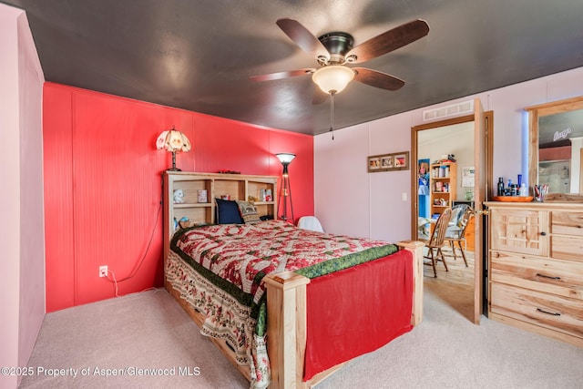 400 Behrman St, Craig, CO 81625 - carpeted bedroom featuring ceiling fan