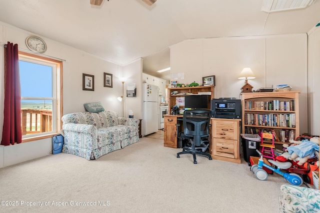 400 Behrman St, Craig, CO 81625 - office featuring light carpet and a ceiling fan