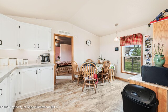 400 Behrman St, Craig, CO 81625 - dining room with lofted ceiling and baseboards