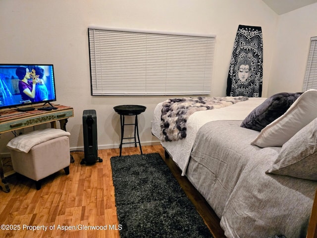 1026 Palmer Ave, Glenwood Springs, CO 81601 - bedroom featuring wood finished floors and lofted ceiling