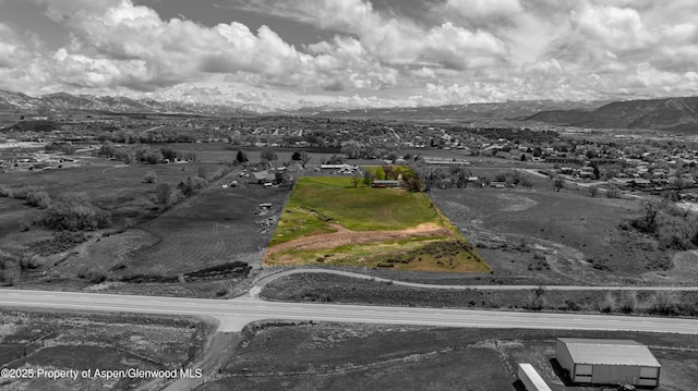aerial view featuring a mountain view