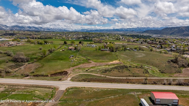 aerial view featuring a mountain view