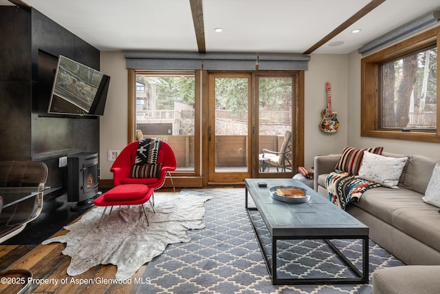 610 S W End St Unit K102, Aspen, CO 81611 - living room with wood finished floors and recessed lighting