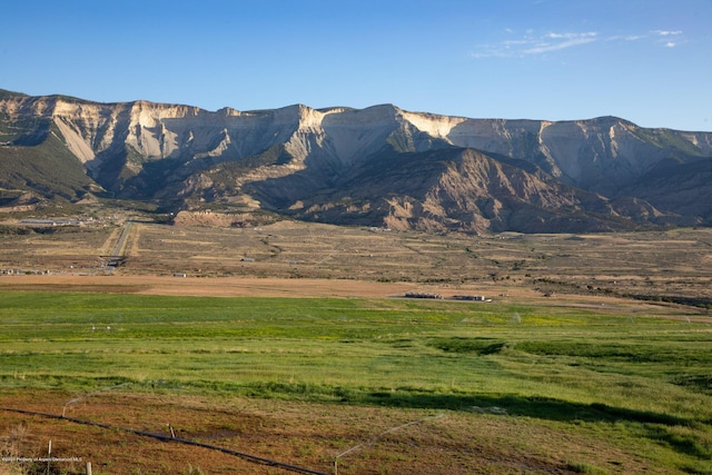 view of mountain feature featuring a rural view