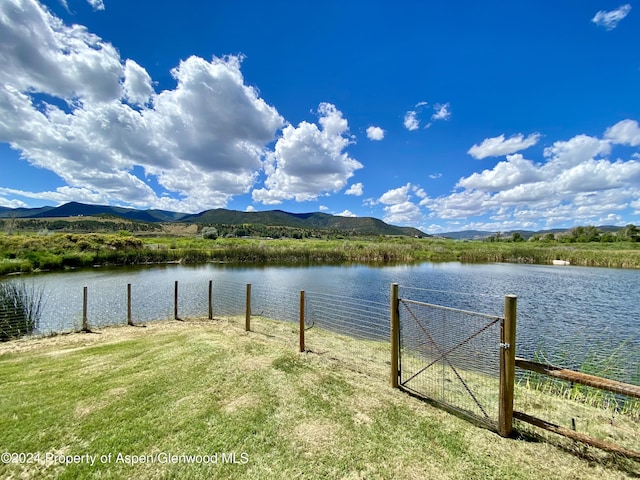 view of water feature featuring a mountain view