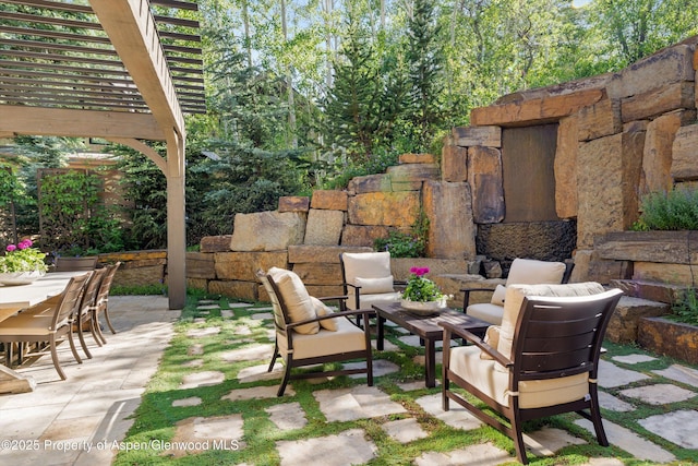 10 Ute Pl, Aspen, CO 81611 - view of patio featuring a pergola