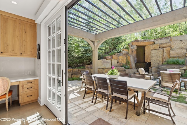 10 Ute Pl, Aspen, CO 81611 - view of patio / terrace with outdoor dining area and a pergola