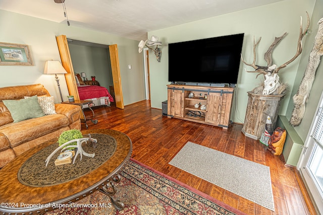 living room featuring wood finished floors