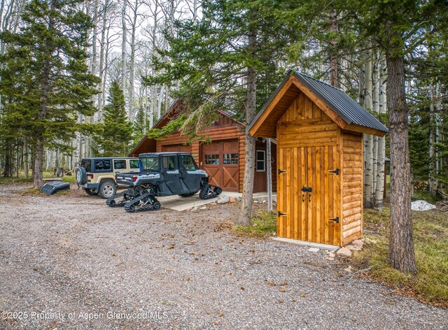 3 Hazel Lake Dr, Cimarron, CO 81220 - view of outdoor structure featuring a garage