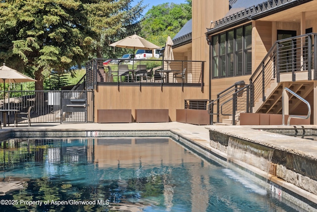 35 Upper Woodbridge Rd Unit 34Cd, Snowmass Village, CO 81615 - view of pool featuring stairs and a patio area