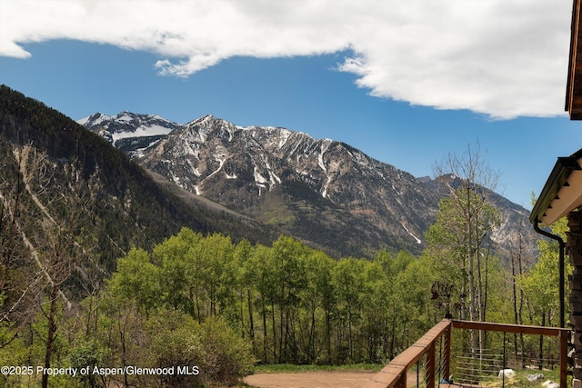 108 Prospector Trl, Marble, CO 81623 - mountain view featuring a heavily wooded area