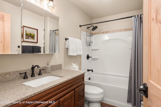 3900 County Road 3, Marble, CO 81623 - full bathroom with vanity, shower / tub combo, and toilet