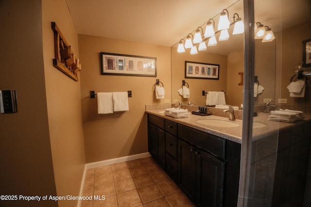 bathroom featuring tile patterned floors and vanity