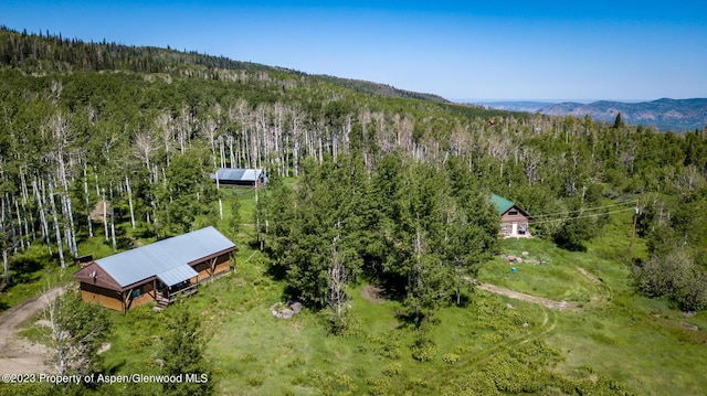 bird's eye view featuring a mountain view