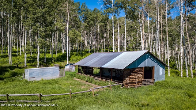 view of horse barn