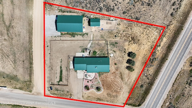 25 W 20th St, Craig, CO 81625 - aerial view of property and surrounding area with property boundaries highlighted