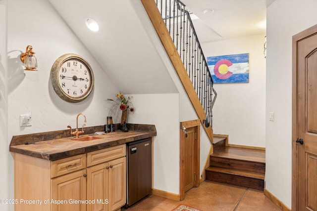 117 Deer Ln, Marble, CO 81623 - indoor wet bar featuring stairs and dishwasher
