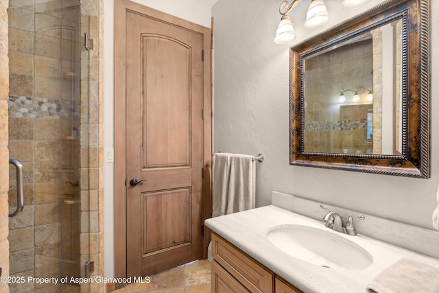 117 Deer Ln, Marble, CO 81623 - bathroom with a stall shower and vanity