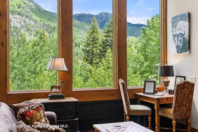 117 Deer Ln, Marble, CO 81623 - dining room featuring a mountain view