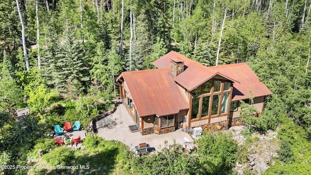 117 Deer Ln, Marble, CO 81623 - view from above of property featuring a heavily wooded area