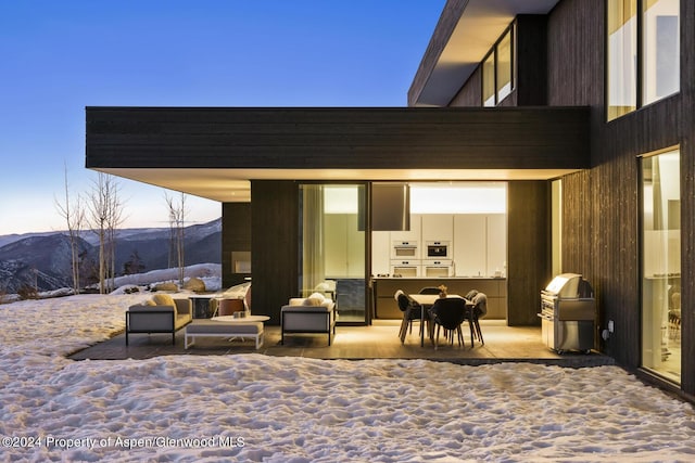 542 Carroll Dr, Aspen, CO 81611 - view of patio / terrace featuring grilling area and a mountain view