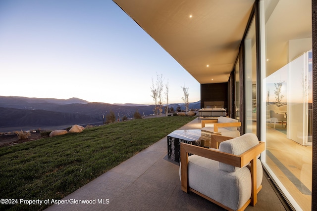 542 Carroll Dr, Aspen, CO 81611 - view of patio / terrace with a mountain view