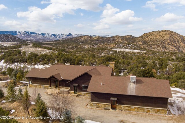 857 Indian Rock Rd, Silt, CO 81652 - aerial view of property and surrounding area with a mountain backdrop