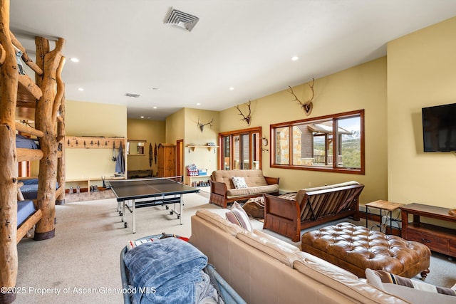 view of carpeted living room