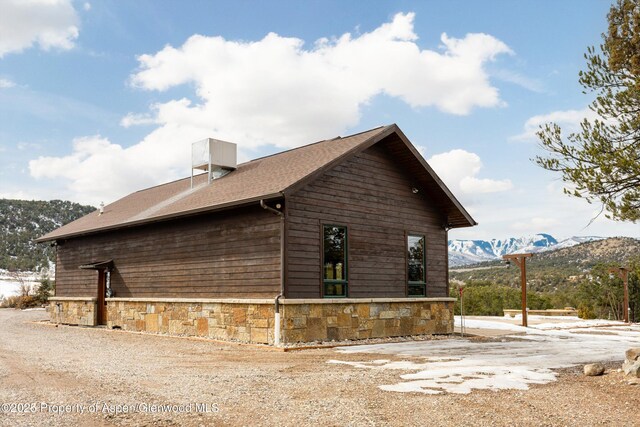 857 Indian Rock Rd, Silt, CO 81652 - doorway featuring a mountain view, french doors, and wood finished floors