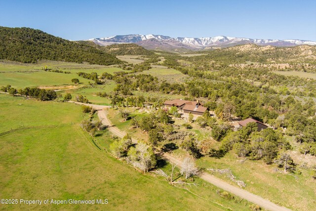 857 Indian Rock Rd, Silt, CO 81652 - snowy aerial view with a mountain view