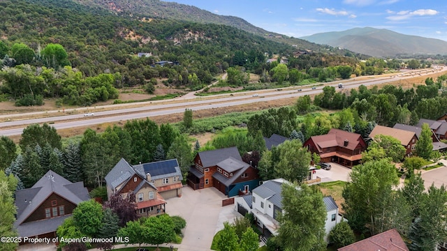 225 Juniper Ct, Basalt, CO 81621 - aerial view of residential area with a mountain backdrop