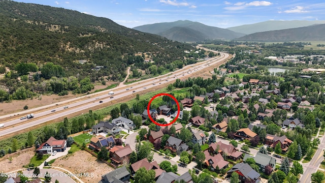 225 Juniper Ct, Basalt, CO 81621 - aerial view of property's location with mountains and nearby suburban area